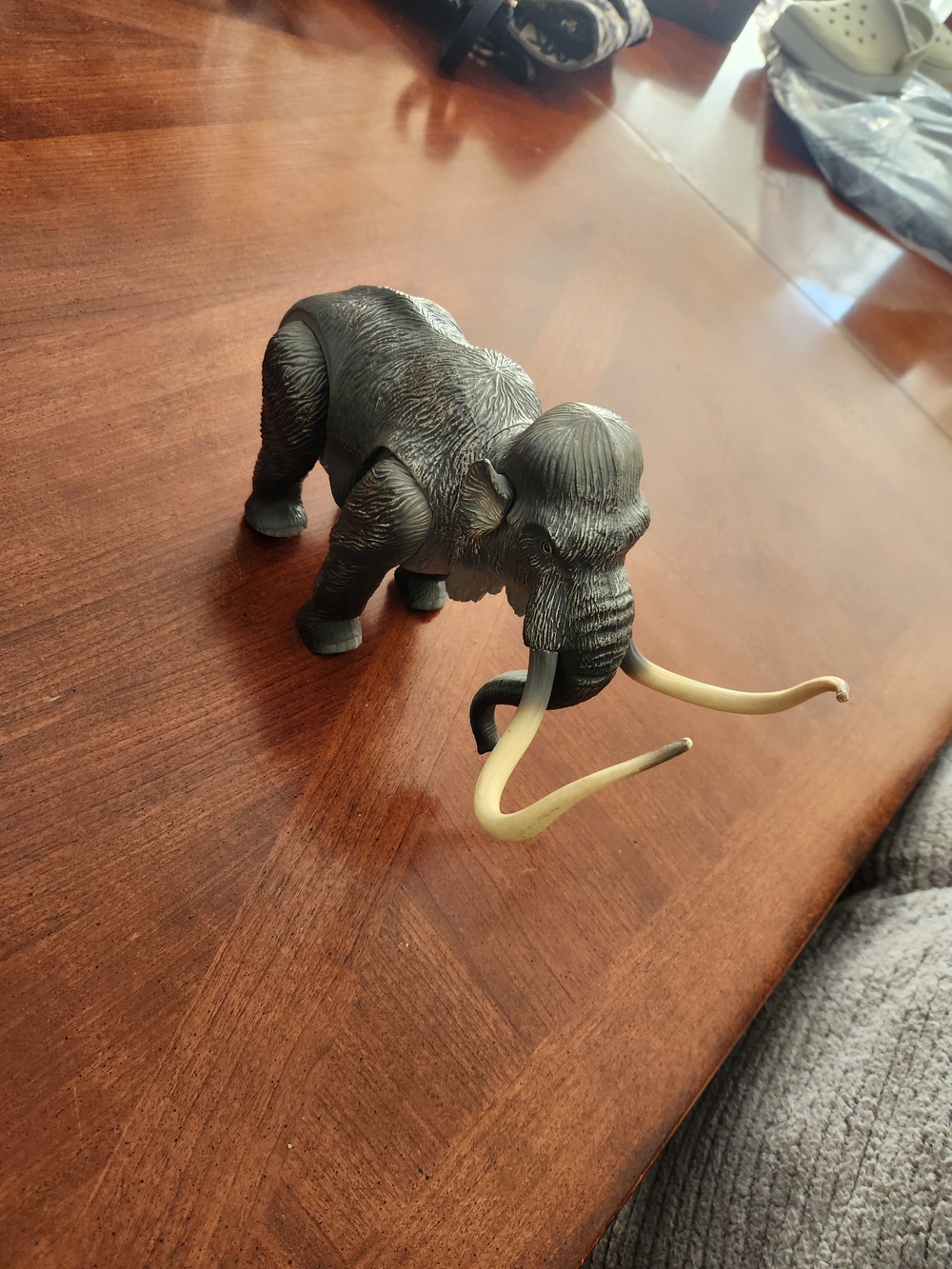 1989 Tyco Dark Gray and Ivory Mammoth Decorative Accent Figurine Toy